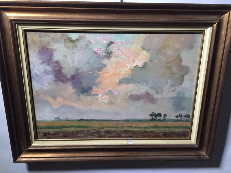 Landscape in Flanders ( oil on panel )