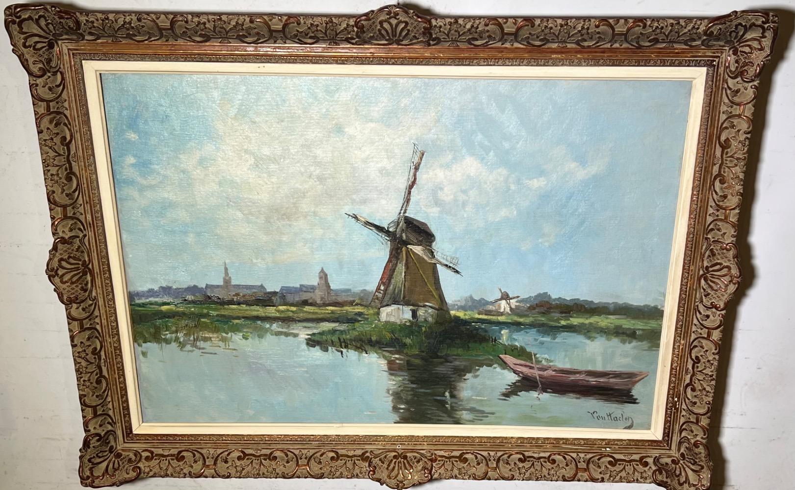 Landscape in Holland ( oil on canvas )