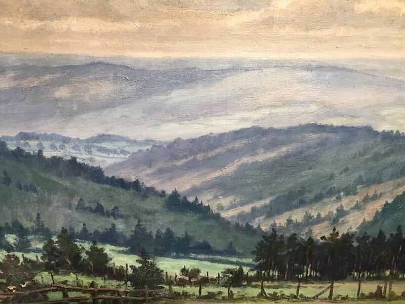 Landscape in the Ardennes (Werlomat) (oil on canvas)