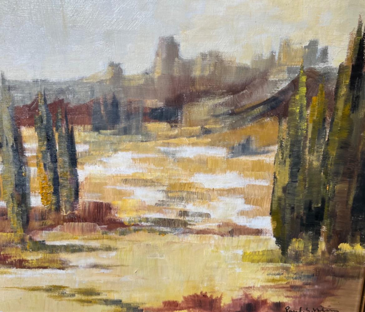 Landscape in the south of France ( oil on canvas )