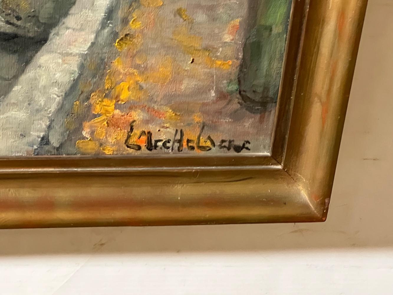 Canal in Bruges ( oil on canvas )