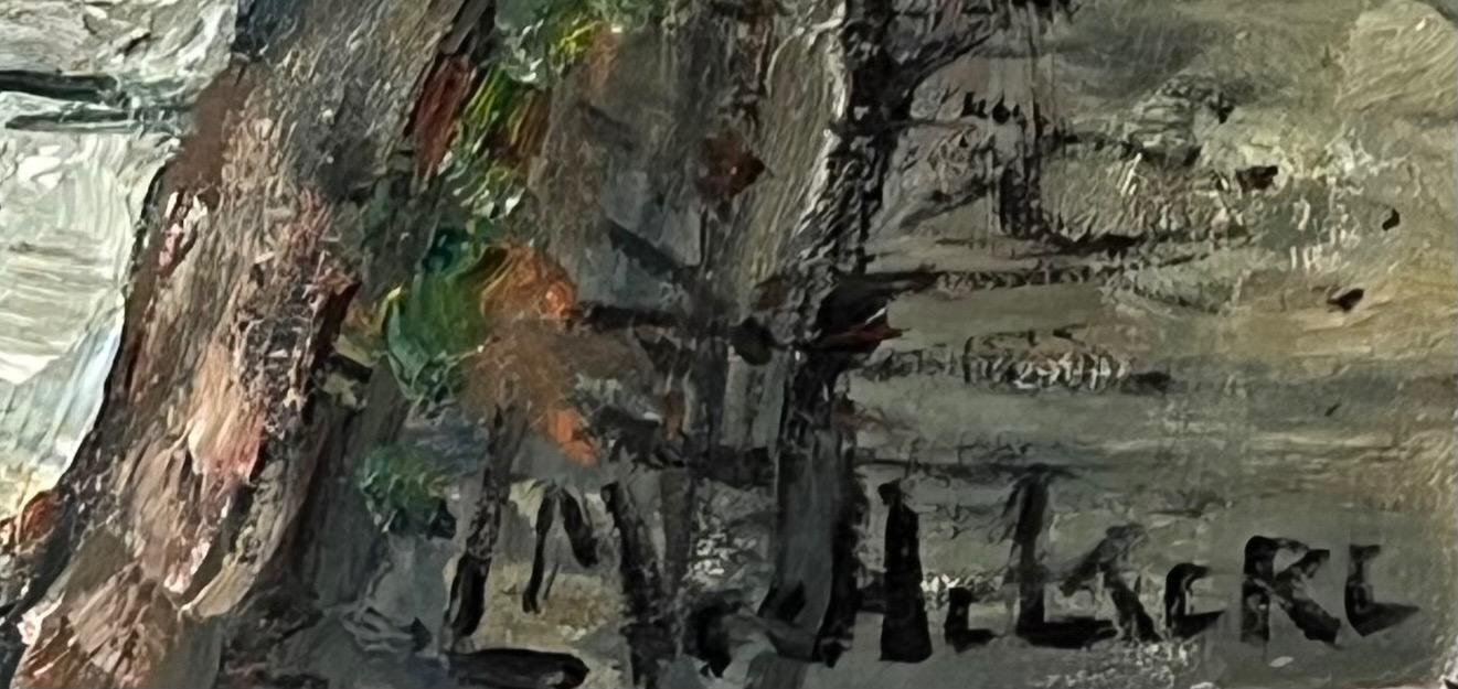 Canal in Bruges ( oil on canvas )