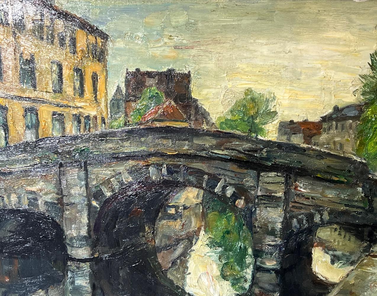 Canal in Bruges ( oil on canvas )