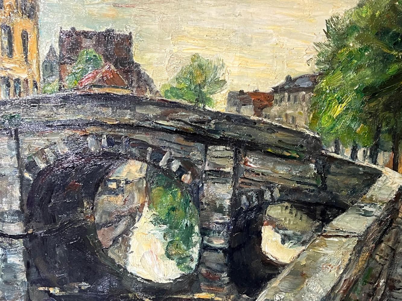 Canal in Bruges ( oil on canvas )