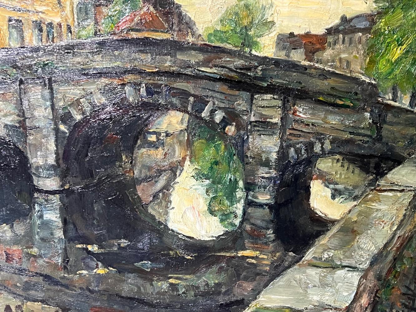 Canal in Bruges ( oil on canvas )