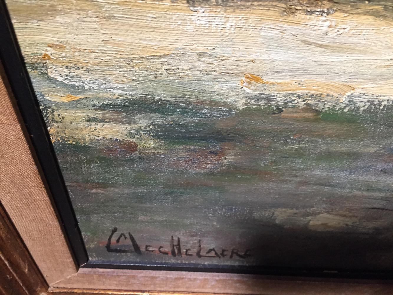 The daily Life in Bruges ( oil on canvas)