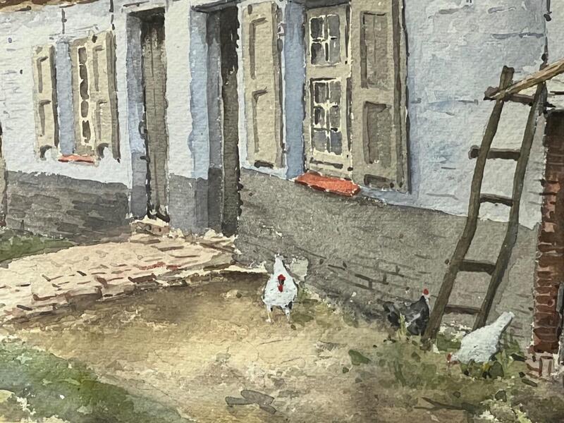 Chickens at the farm ( watercolors )