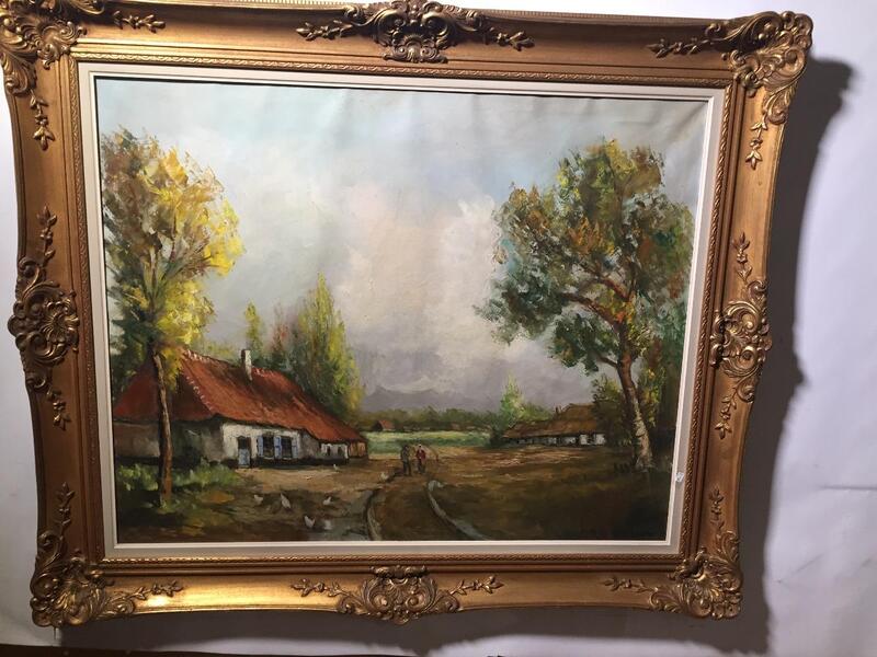 Daily Life at the farm ( oil on canvas)