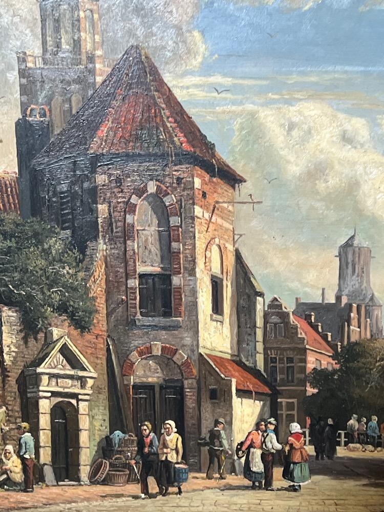 Market day ( oil on panel )