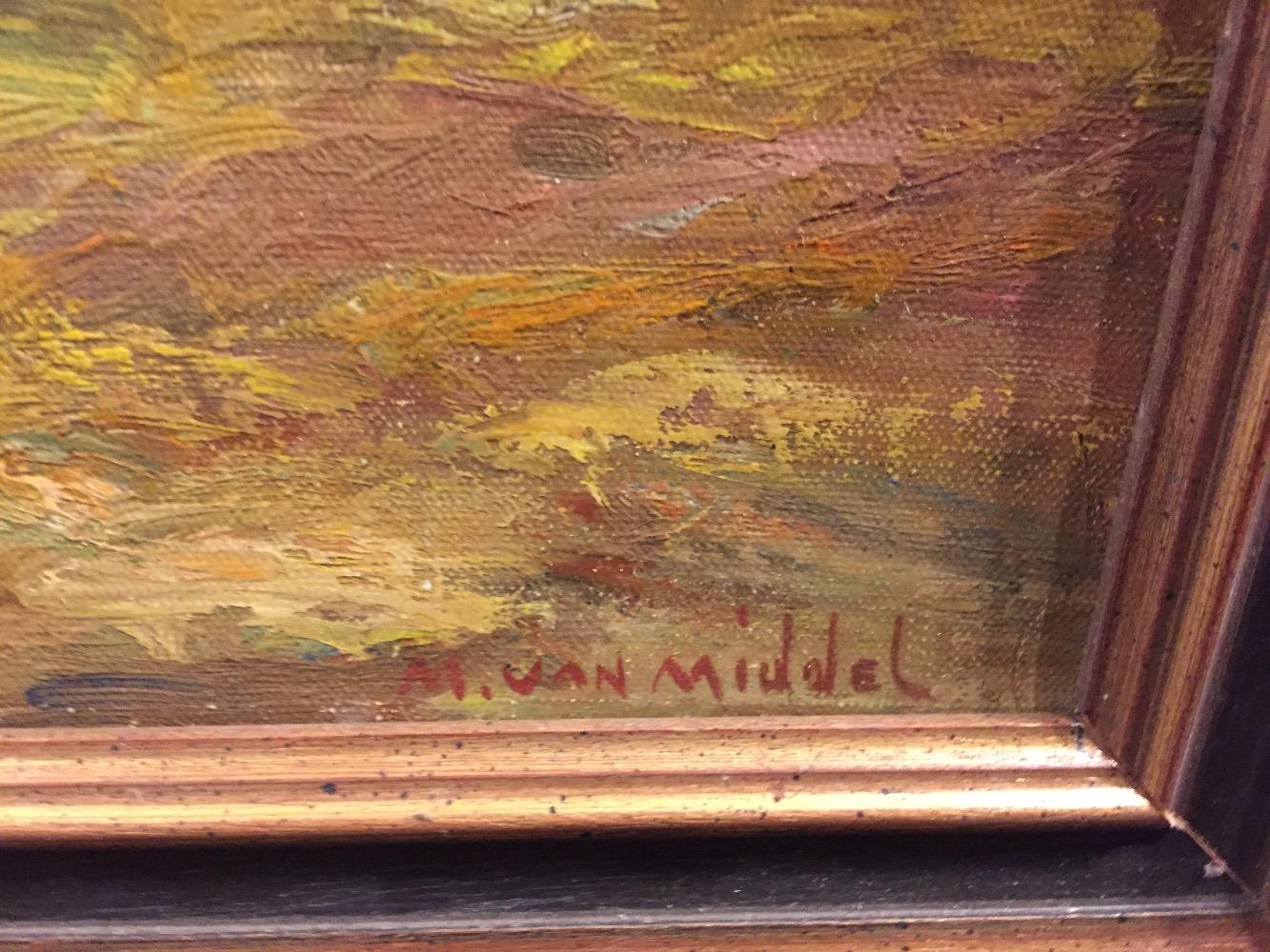 Farmer and cows crossing  the bridge 