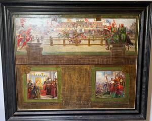 Medieval historical scenes ( oil on canvas)