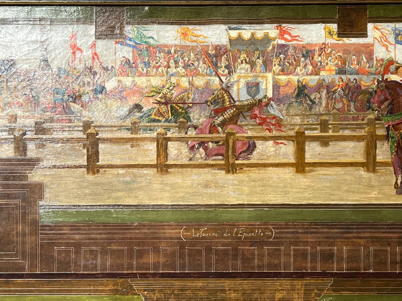 Medieval historical scenes ( oil on canvas)