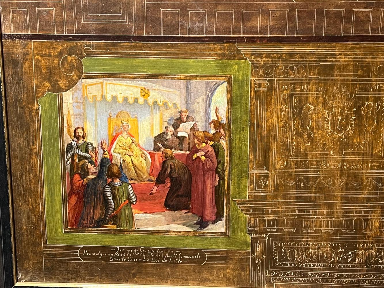 Medieval historical scenes ( oil on canvas)