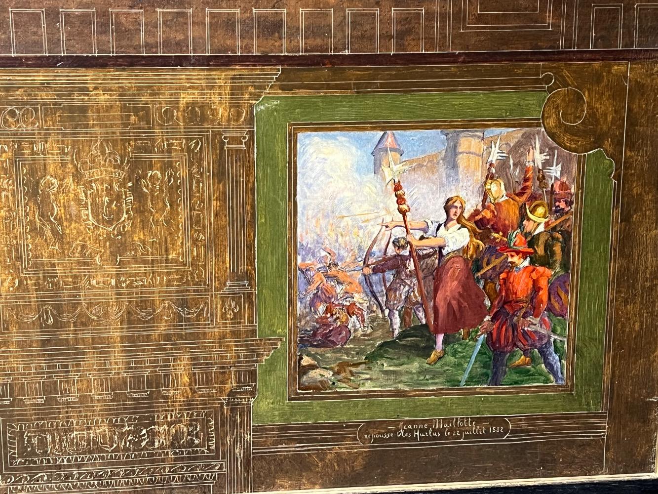 Medieval historical scenes ( oil on canvas)