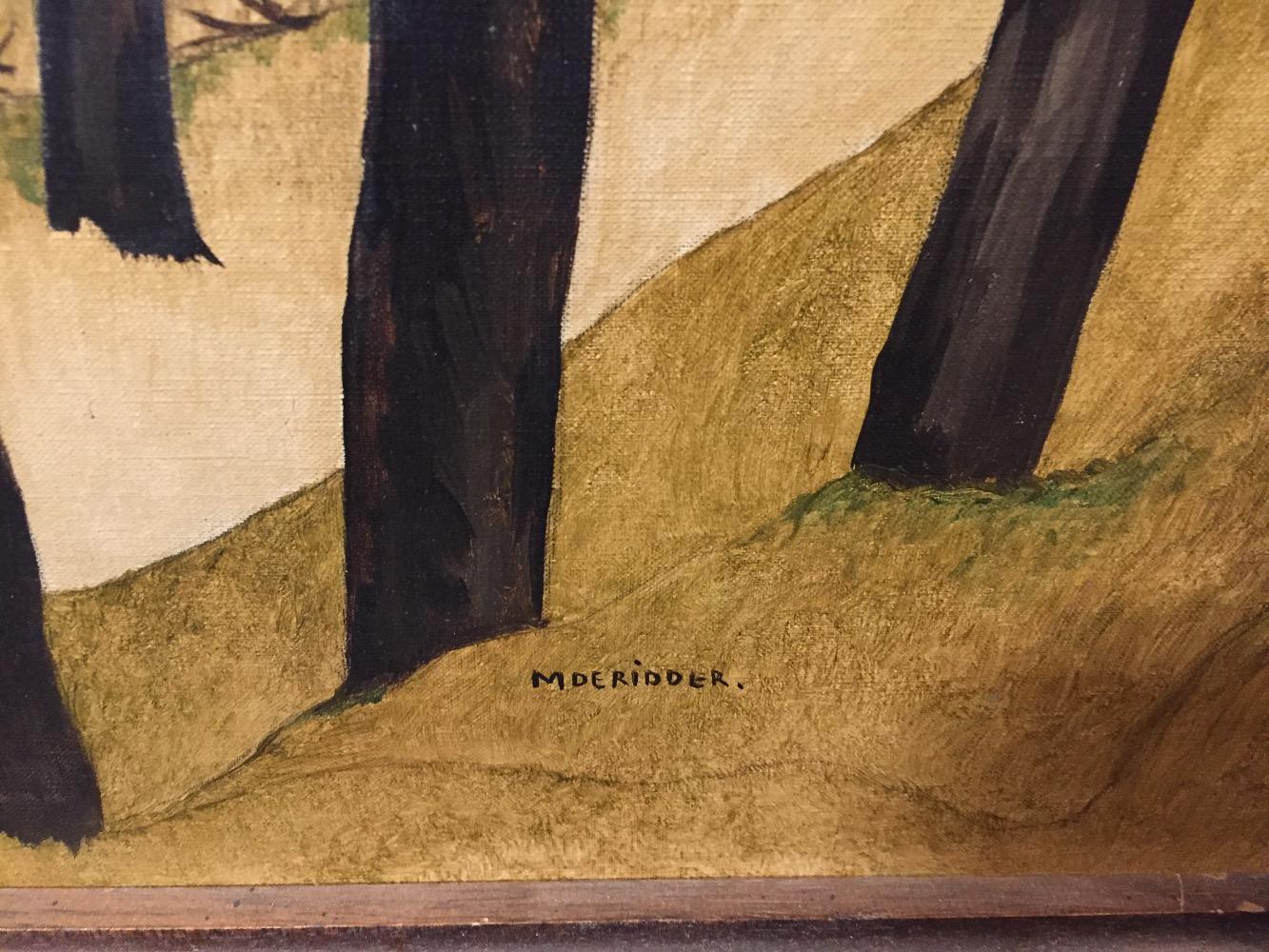 Landscape in Flanders ( oil on canvas)