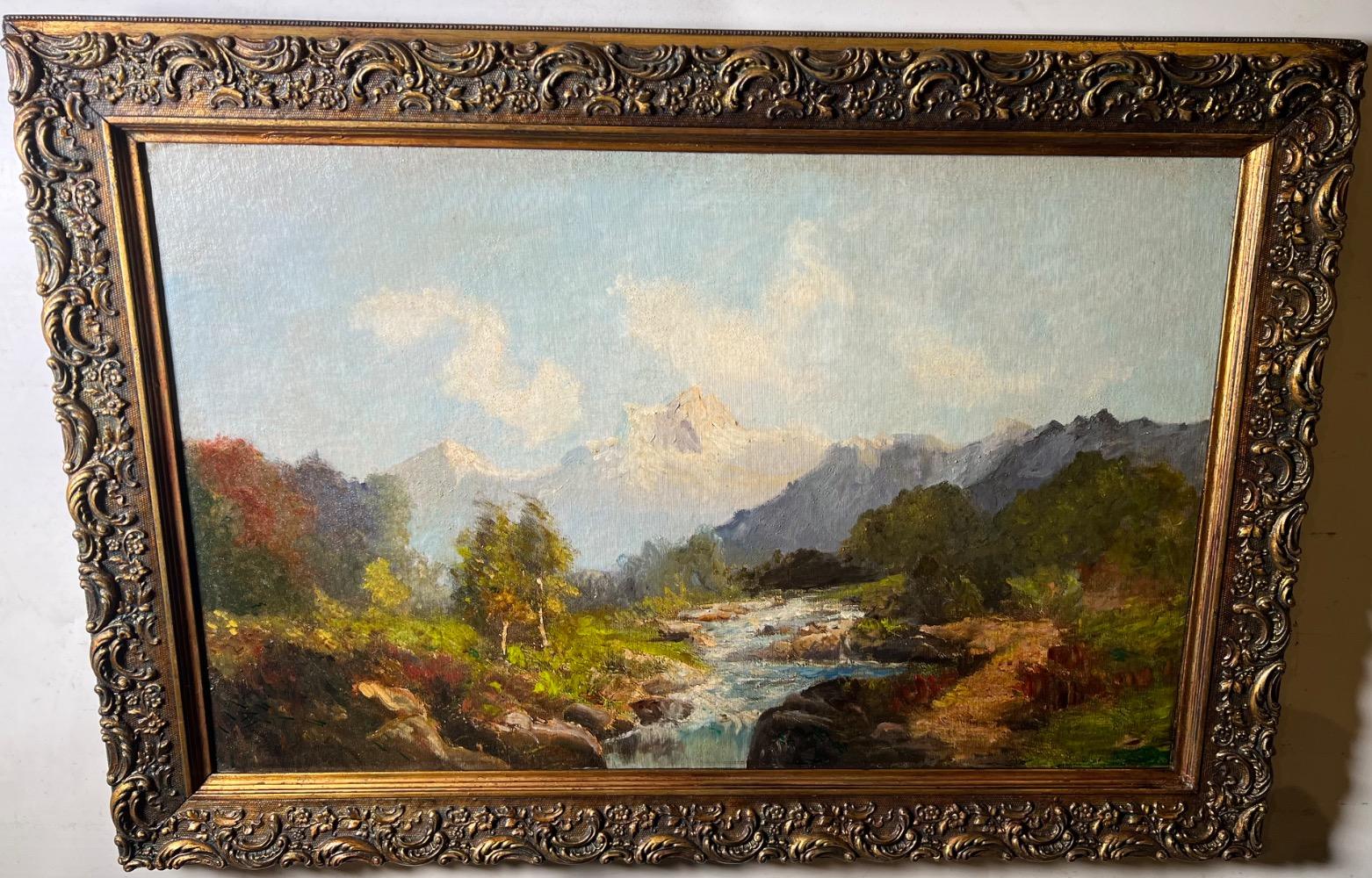 Mountainview ( oil on canvas on panel )