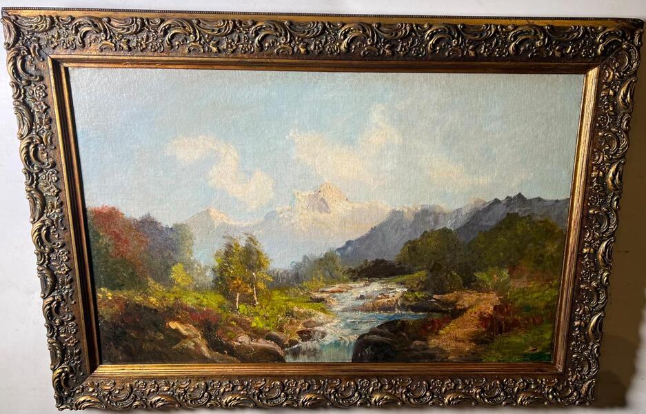 Mountainview ( oil on canvas on panel )