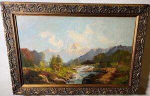 Mountainview ( oil on canvas on panel )