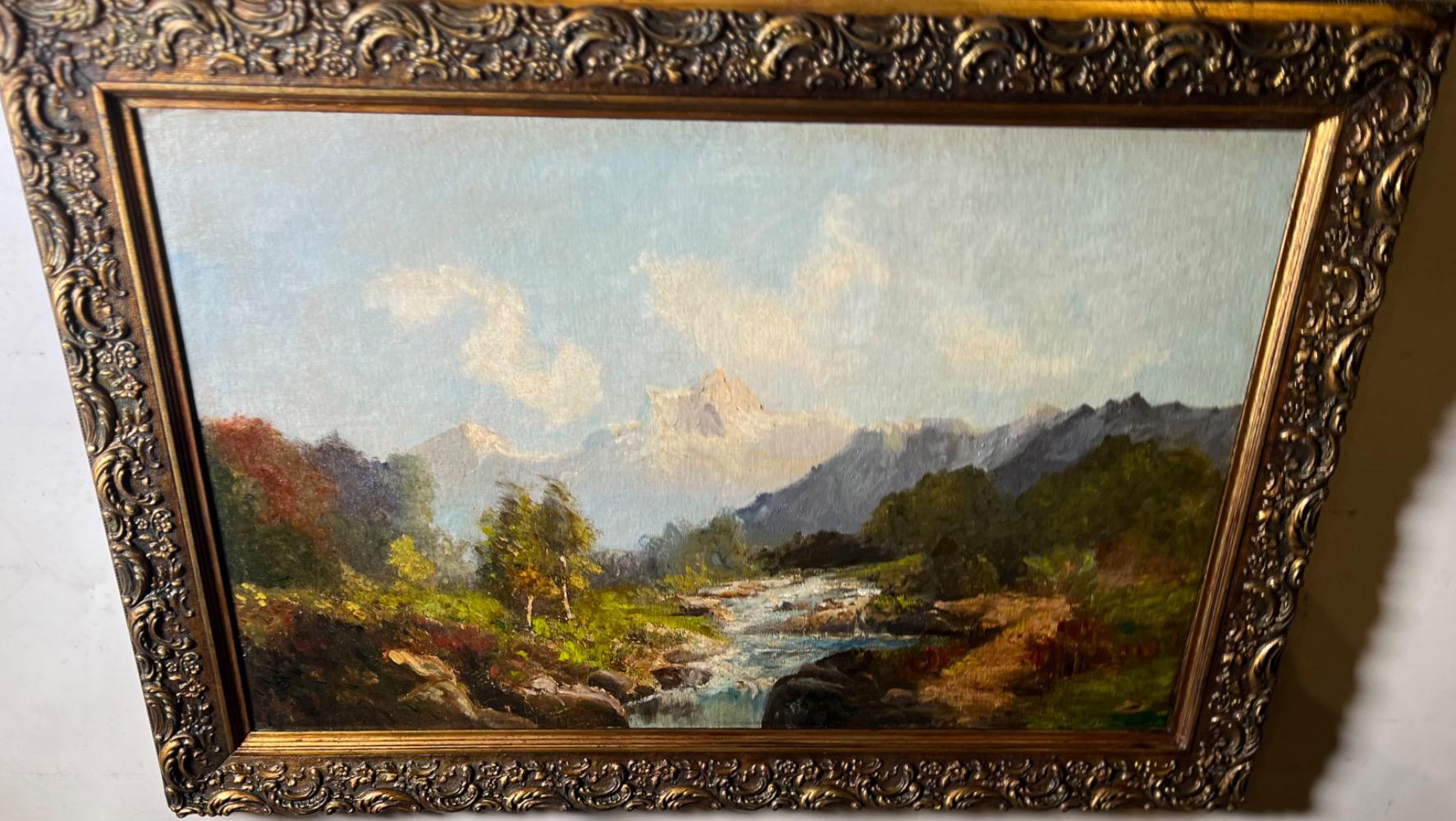 Mountainview ( oil on canvas on panel )