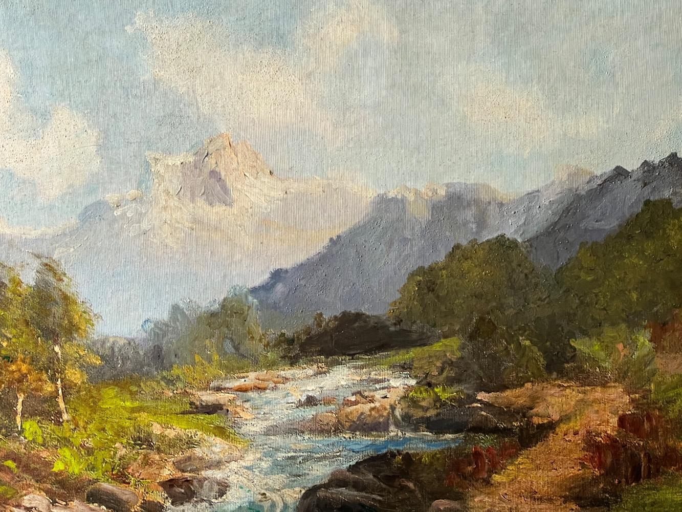 Mountainview ( oil on canvas on panel )