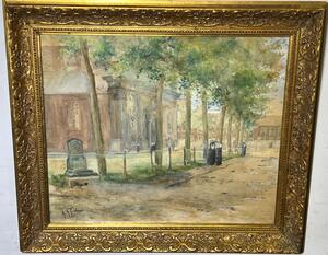 Nuns at the Beguinage of Ghent ( watercolors )
