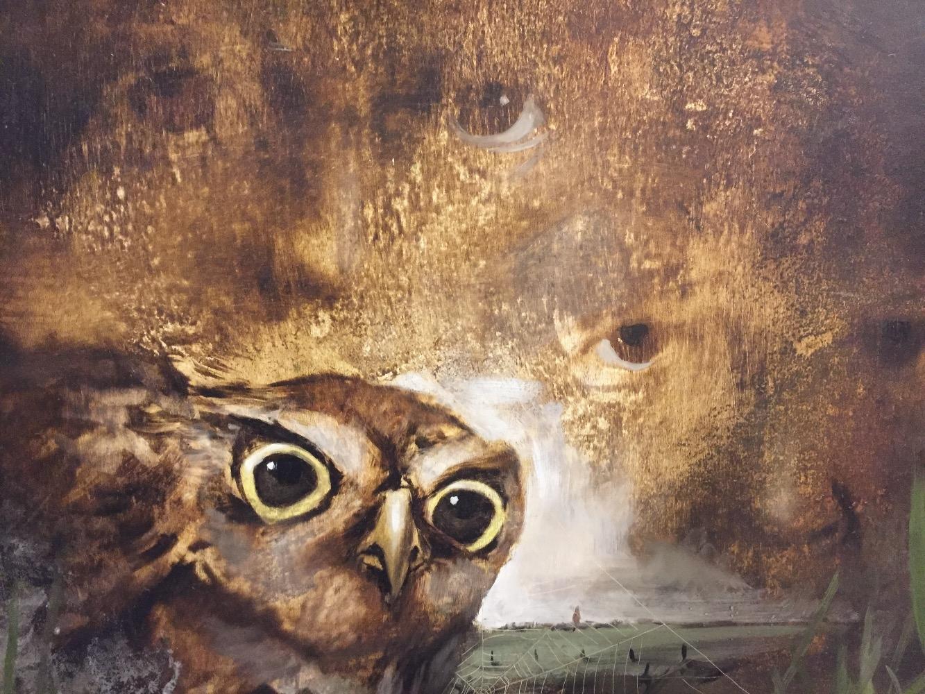 Owl in a surreel landscape 