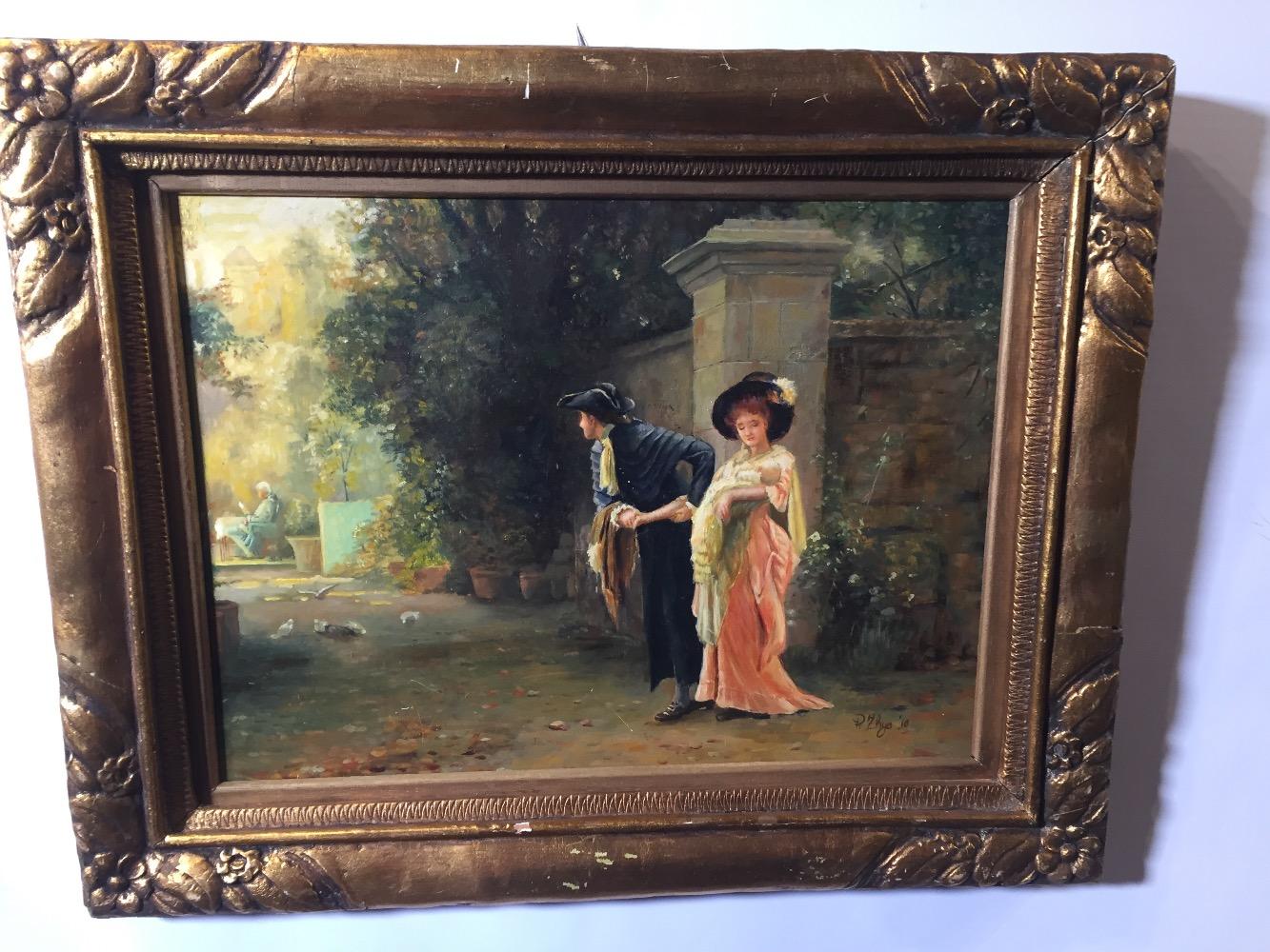 Forbidden romance ( oil on panel )