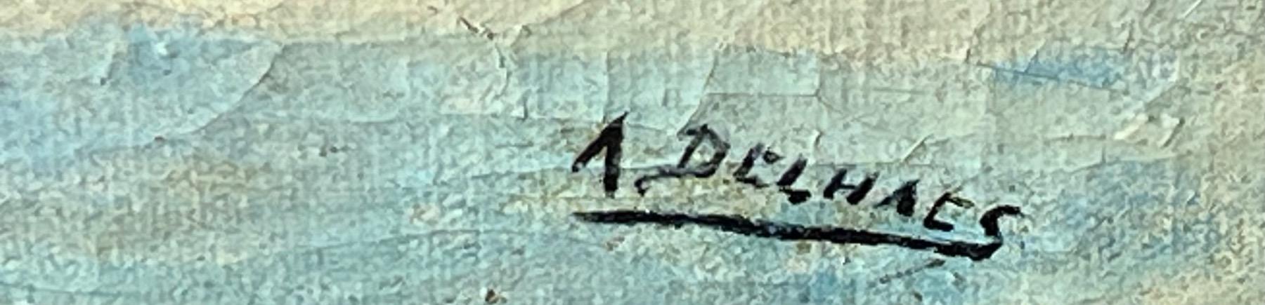 Panoramic view in England ( oil on canvas )