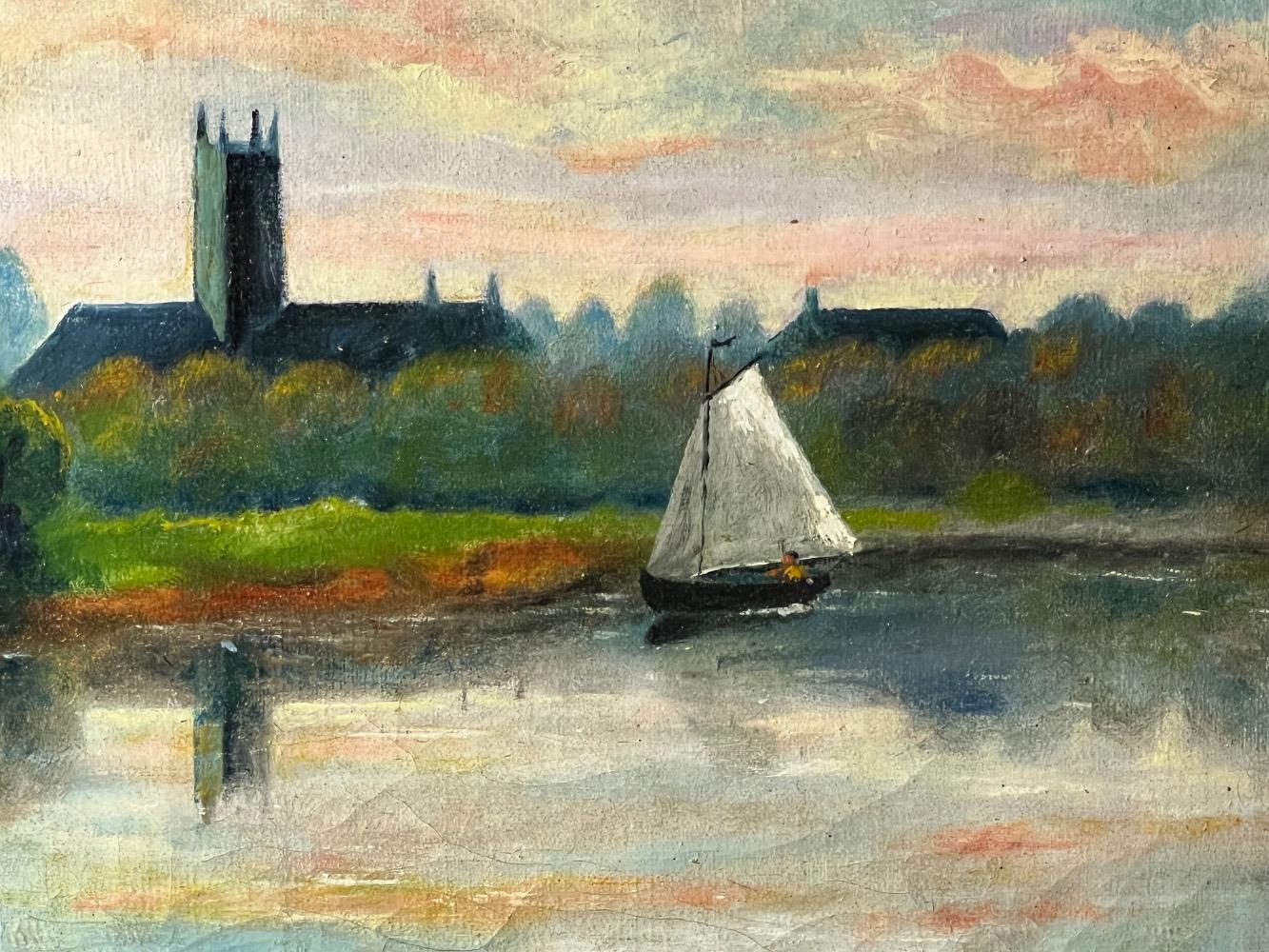 Panoramic view in England ( oil on canvas )