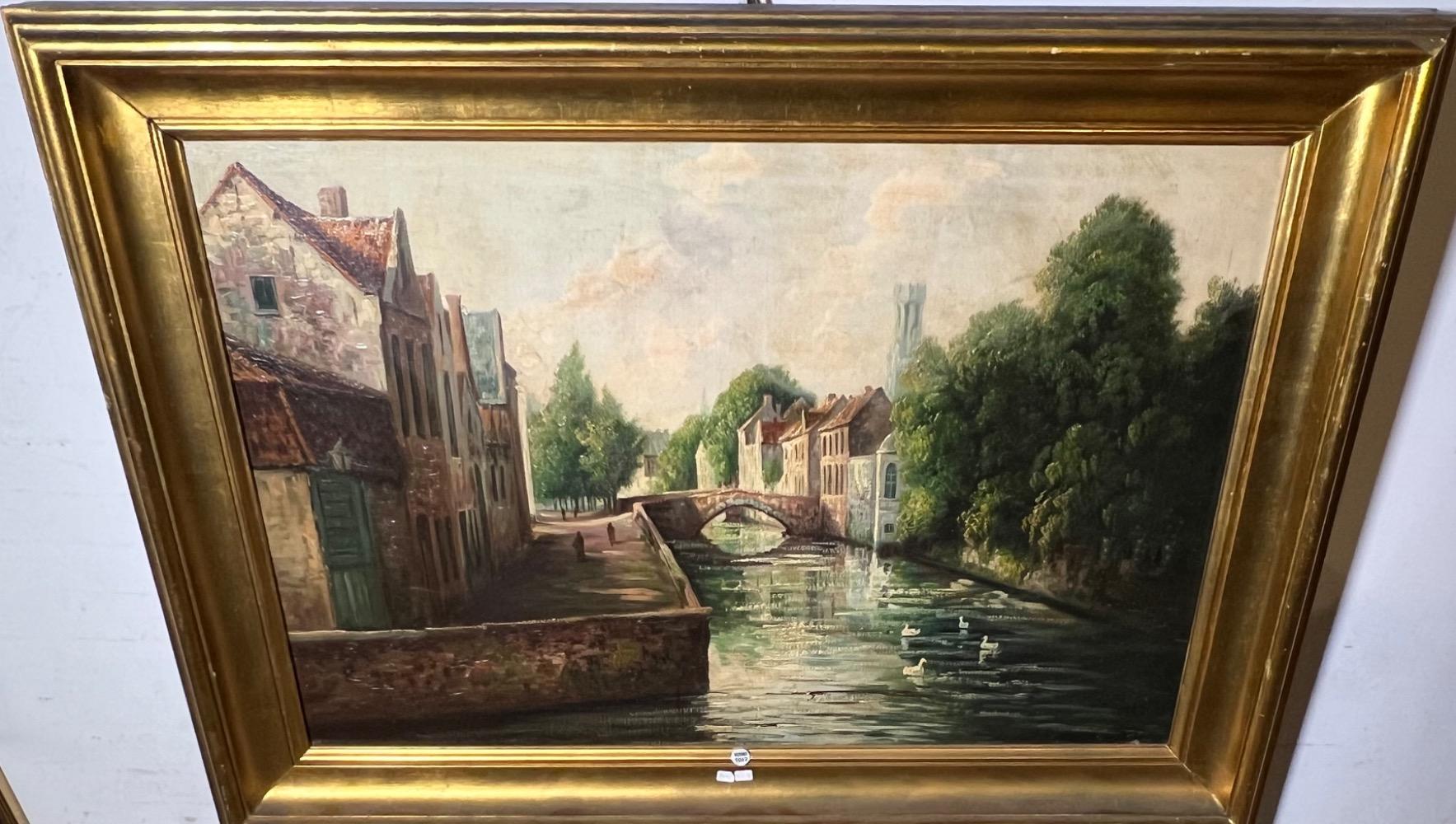 Panoramic view of Bruges ( oil on canvas )
