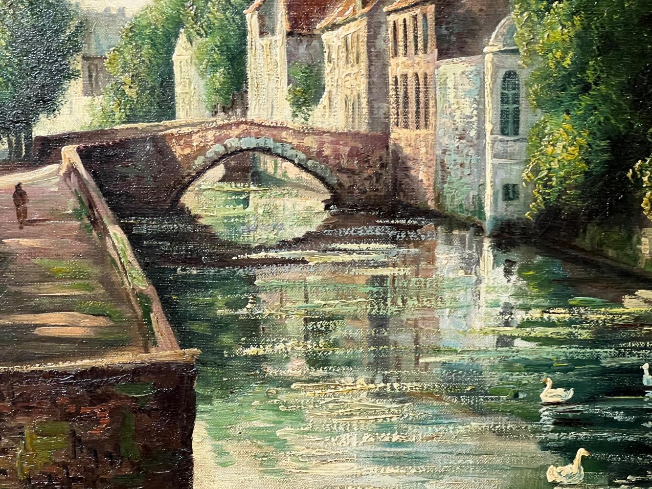 Panoramic view of Bruges ( oil on canvas )