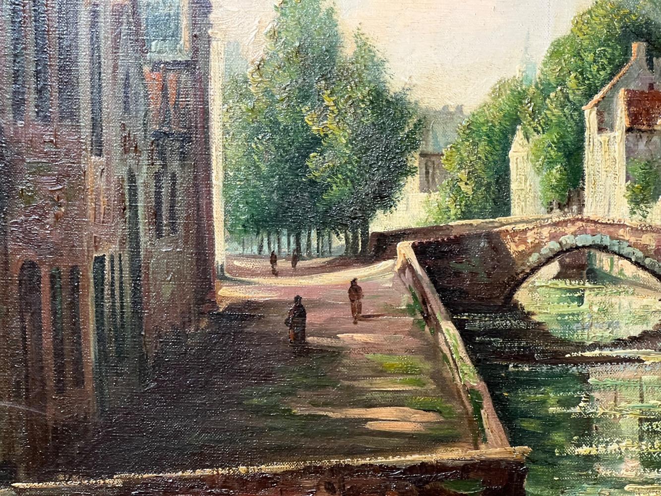 Panoramic view of Bruges ( oil on canvas )