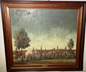 Panoramic view of Bruges ( oil on canvas)