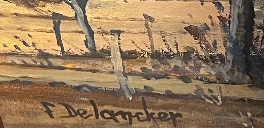 Panoramic view of Bruges ( oil on canvas)