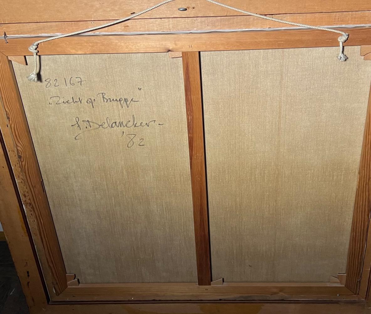 Panoramic view of Bruges ( oil on canvas)