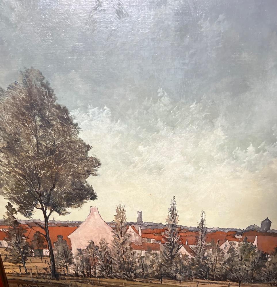 Panoramic view of Bruges ( oil on canvas)