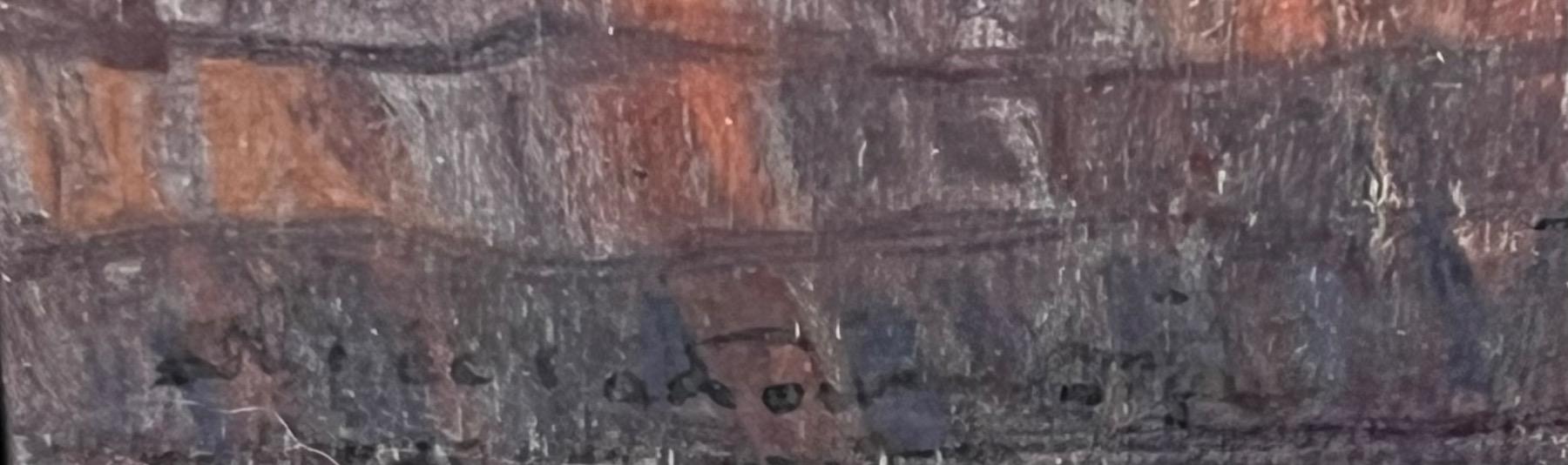 Panoramic view of Bruges ( oil on panel )