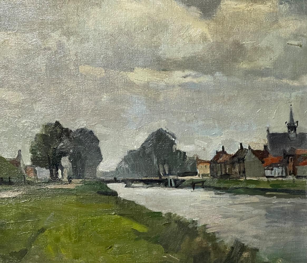 Panoramic view of Damme ( oil on canvas )