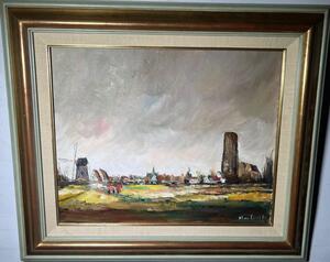 Panoramic view of Damme ( oil on canvas )