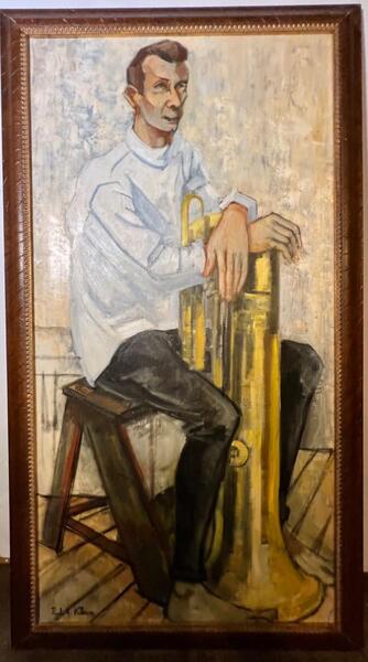 The jazz musician ( oil on canvas )