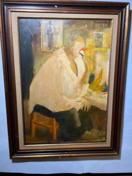 The old Auguste ( oil on canvas )