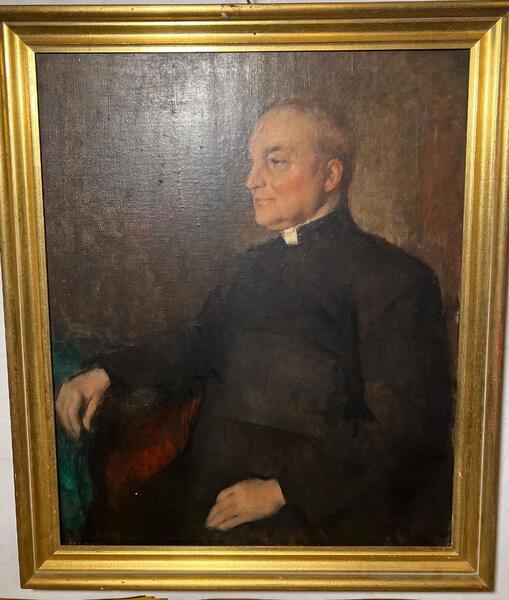 Portrait of a clergy man ( oil on canvas)