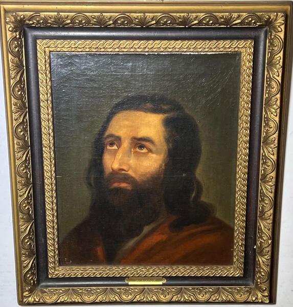 Portrait of a Saint (oil on canvas )