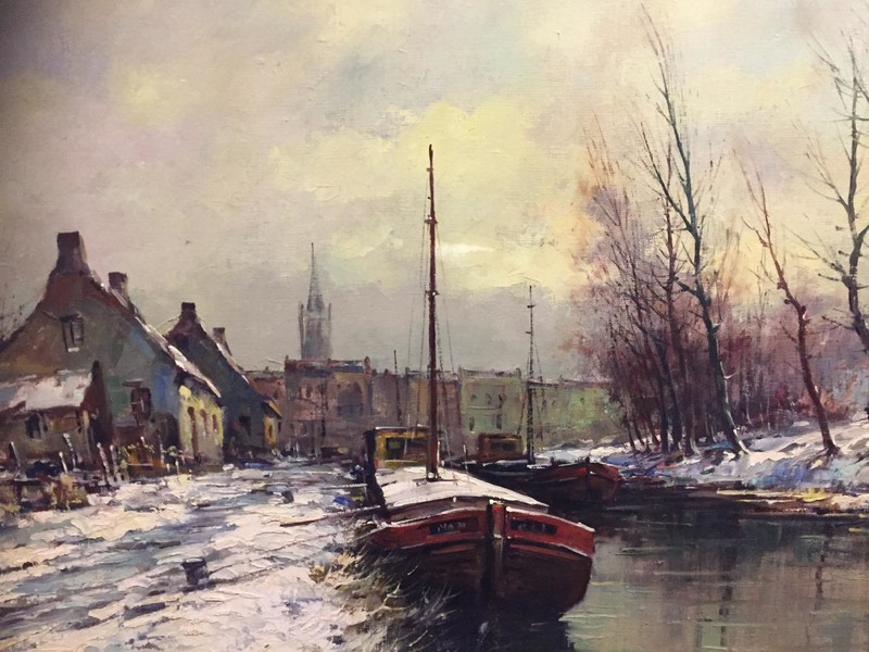 Harbour in the snow