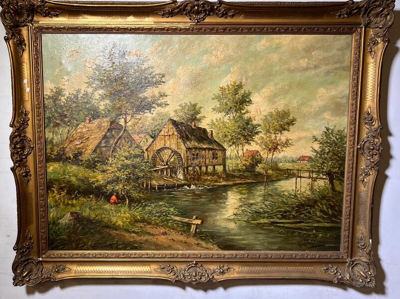 The happy fisherman ( oil on canvas )