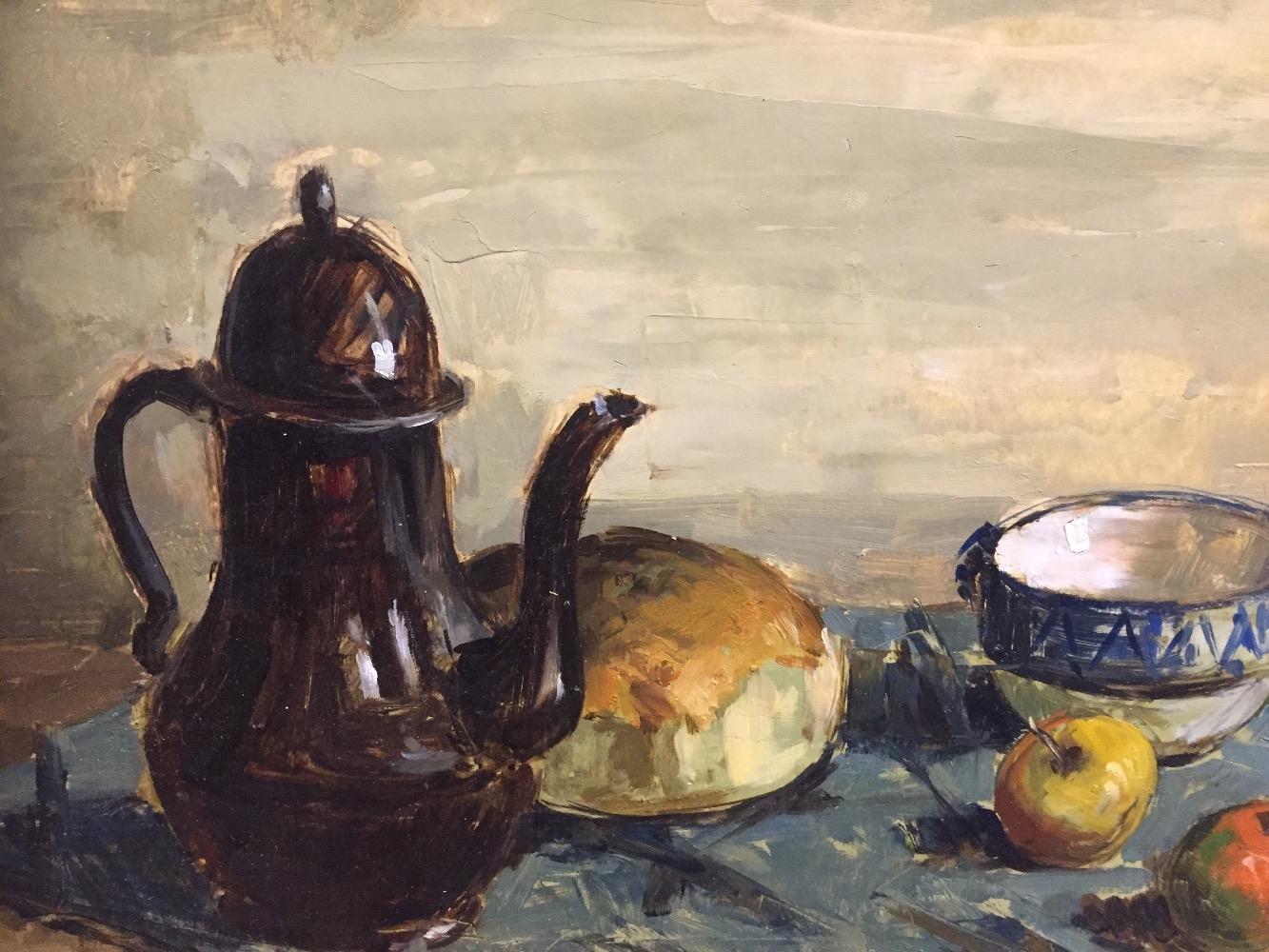 Stillife with apples and Bread 