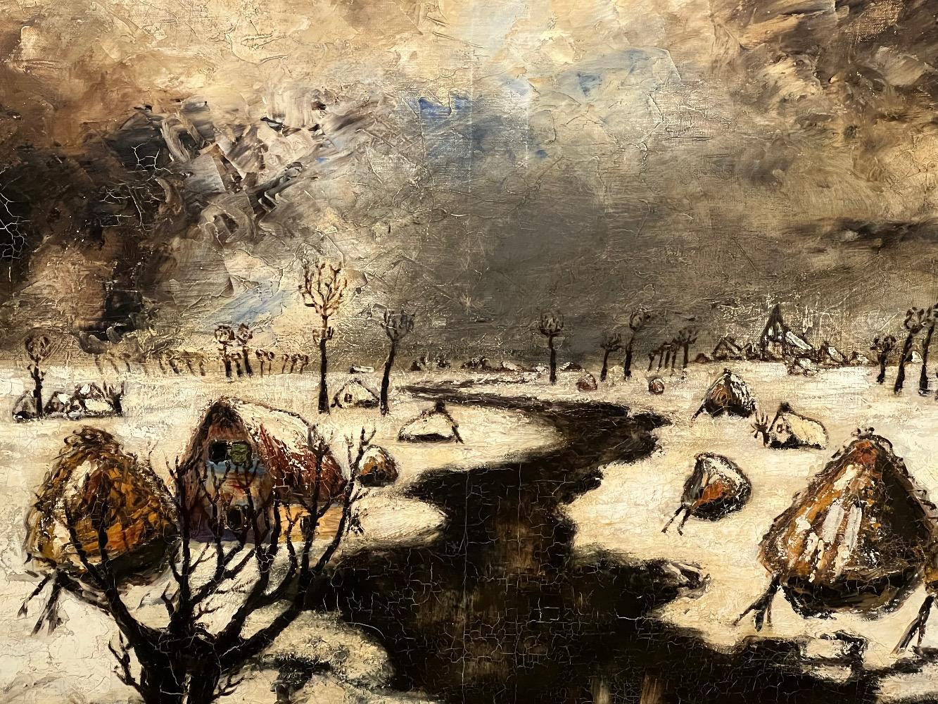 Wintertime in Flanders ( oil on canvas)