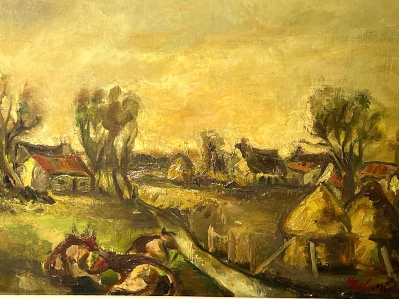 Resting cows ( oil on canvas )