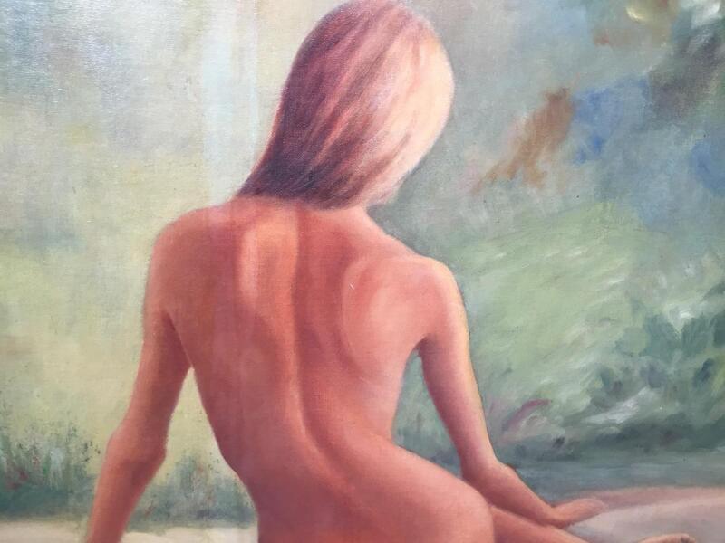 Resting model ( oil on board )