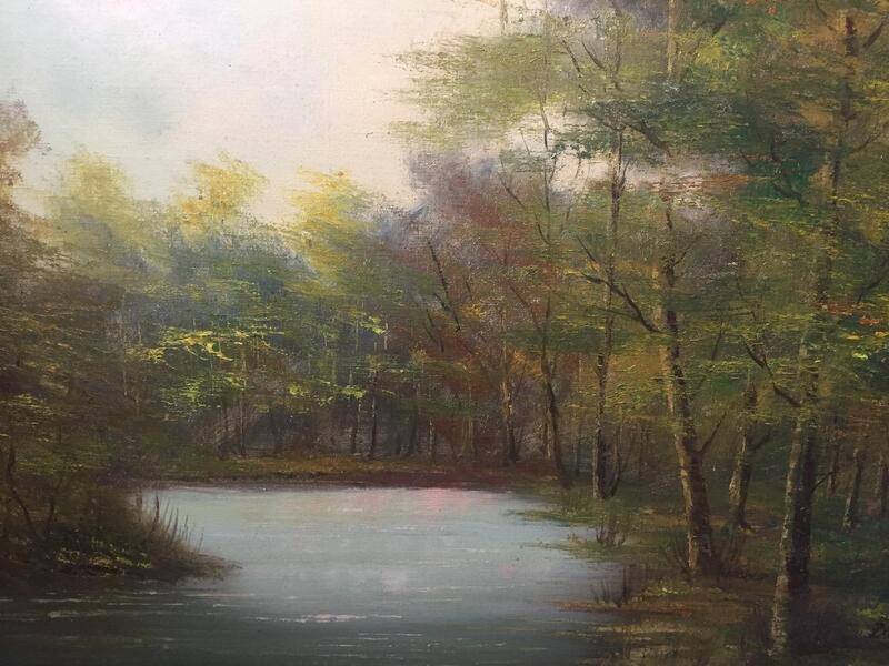 Riverlandscape in the summertime ( oil on canvas)